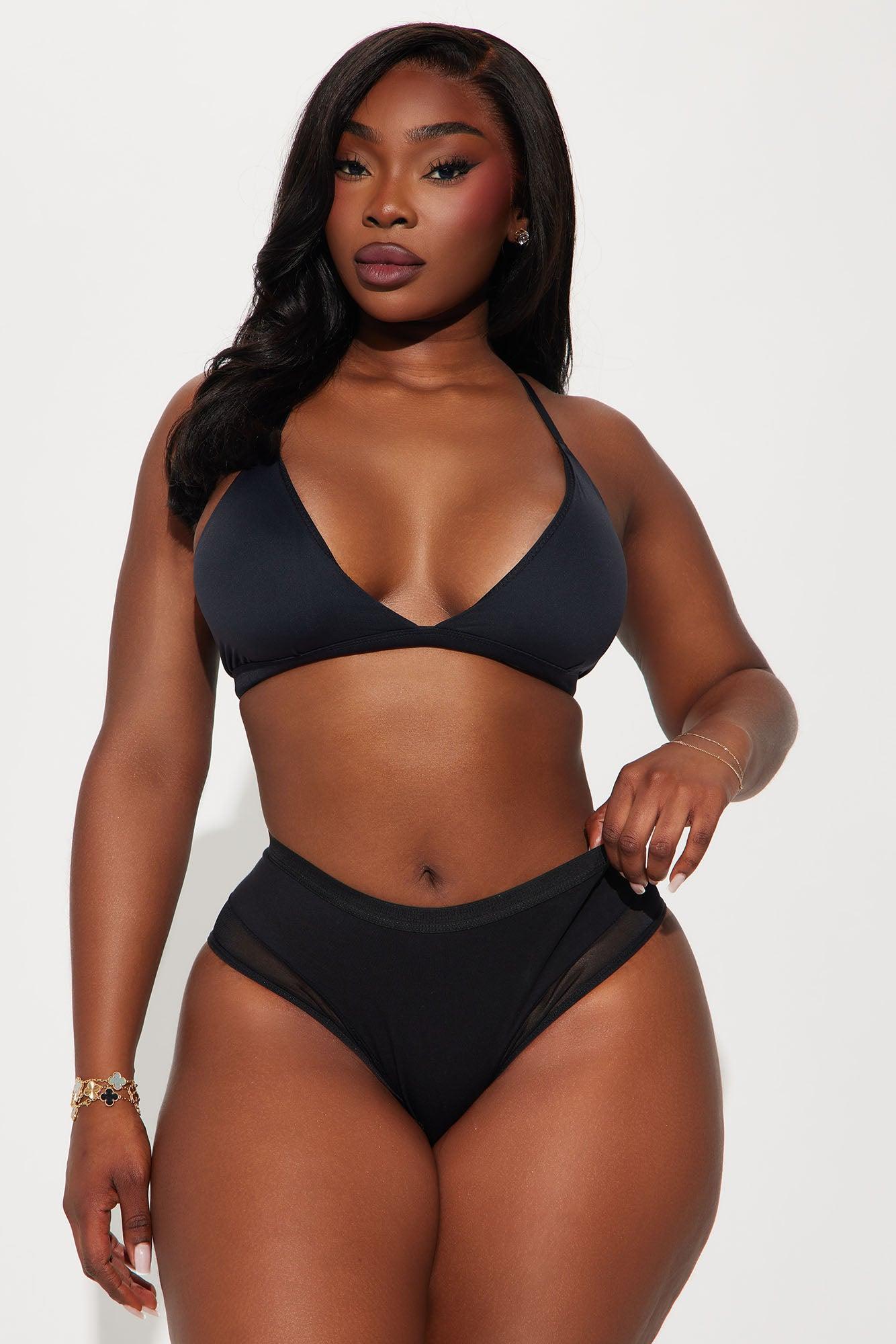 Weekend Vibe Mesh Bikini Panty - Black Product Image