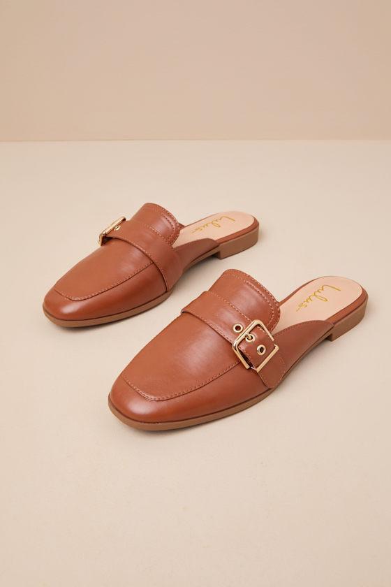 Marquete Chestnut Buckle Mule Slides Product Image