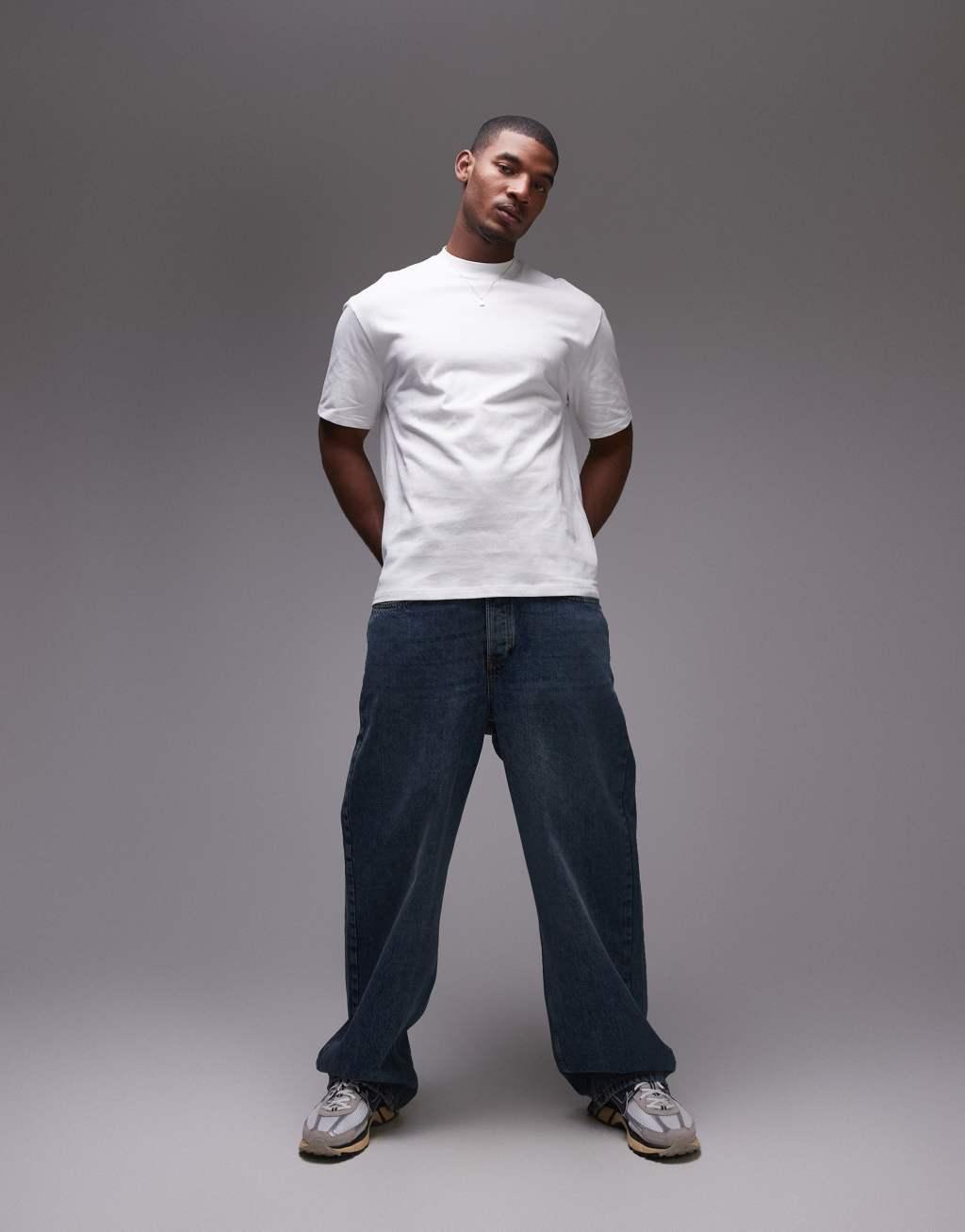 Topman 2-pack oversized fit T-shirts in white Product Image