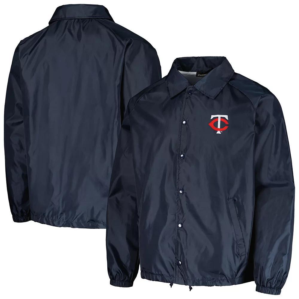 Men's Dunbrooke Navy Minnesota Twins Coach's Raglan Full-Snap Windbreaker Jacket,  Product Image