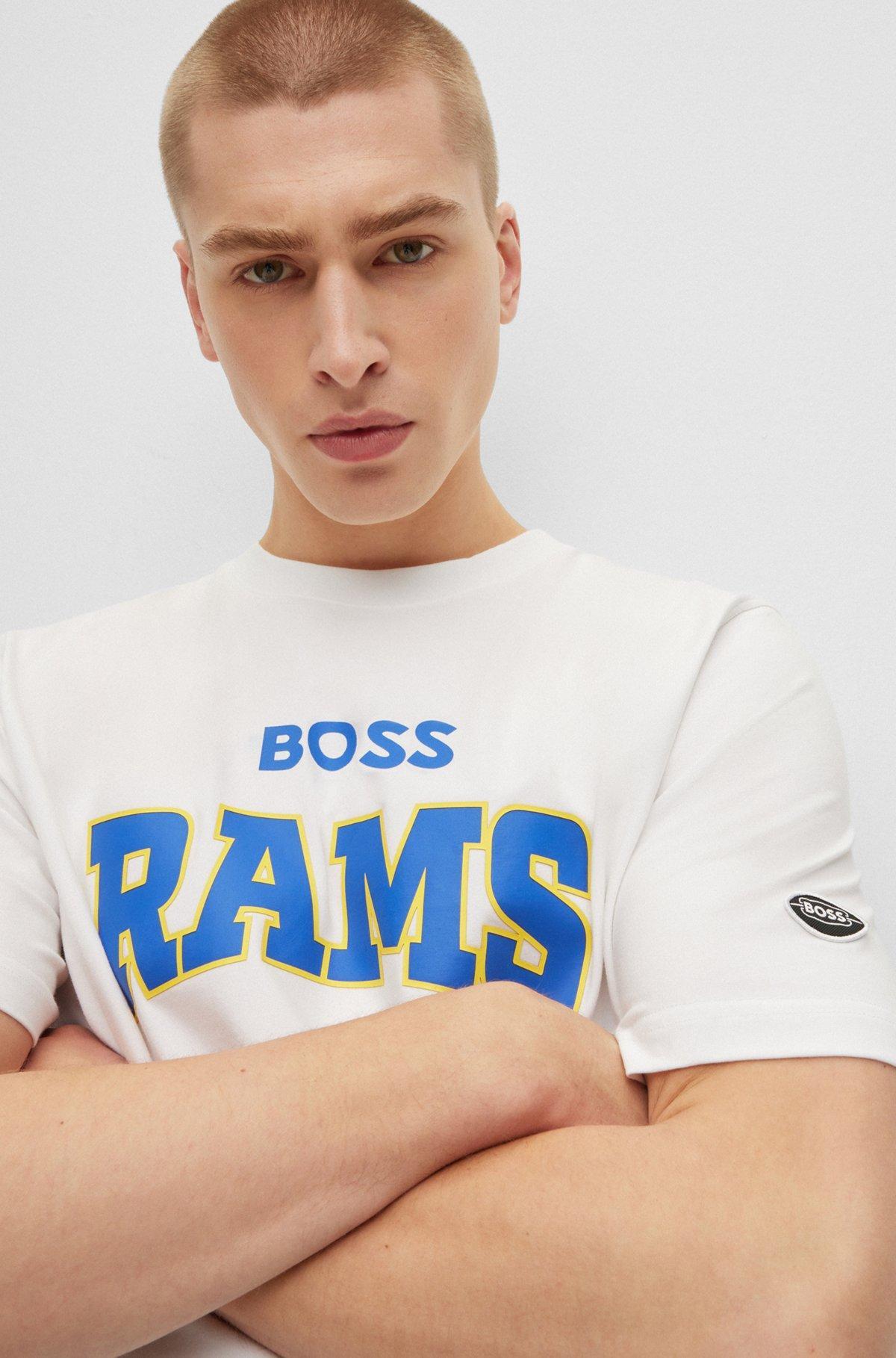 BOSS x NFL stretch-cotton T-shirt with collaborative branding Product Image