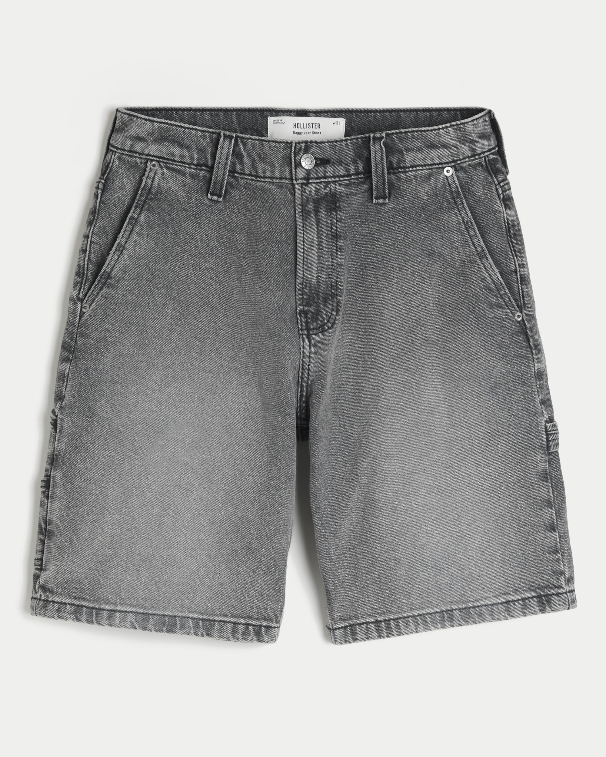 Baggy Denim Cargo Shorts Product Image