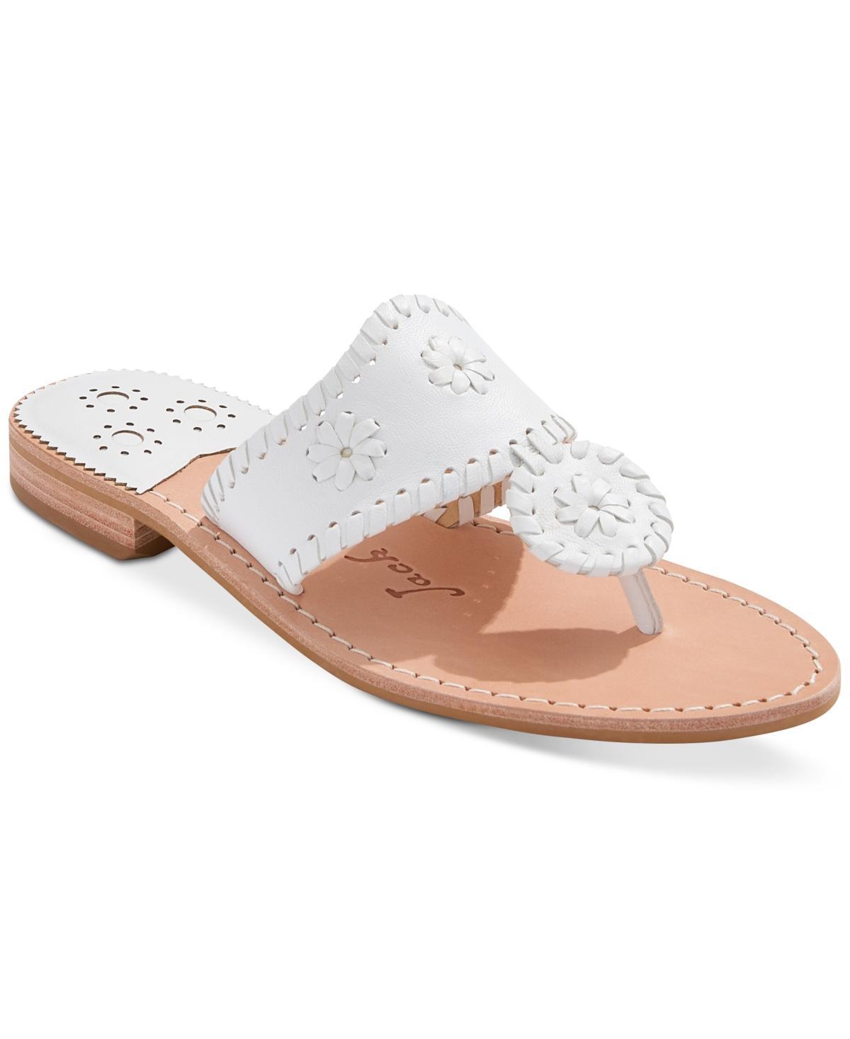 Jack Rogers Jacks Leather Flat Thong Sandals Product Image