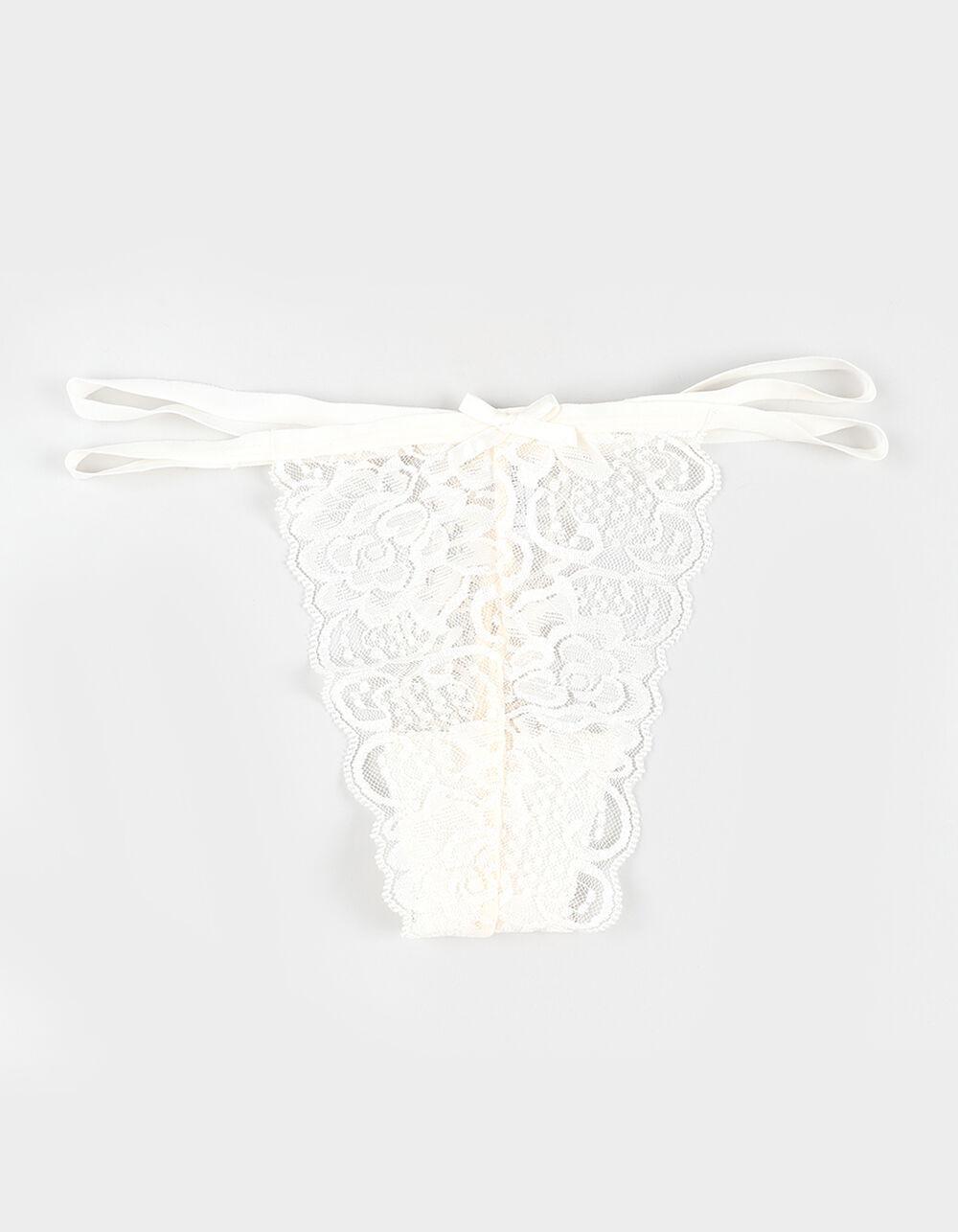 FULL TILT Double Side Strap Lace Thong Product Image