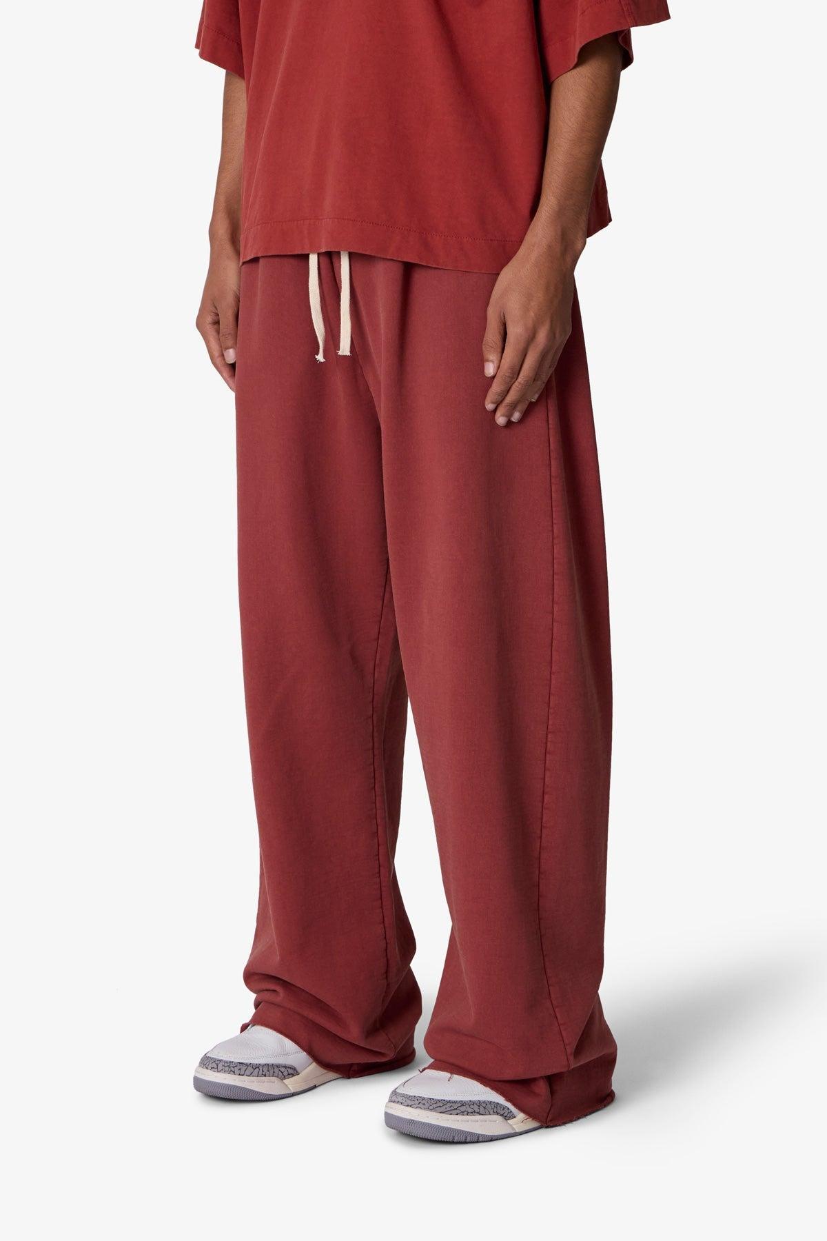 Ultra Baggy Heavy Fleece Sweatpants - Rust Product Image