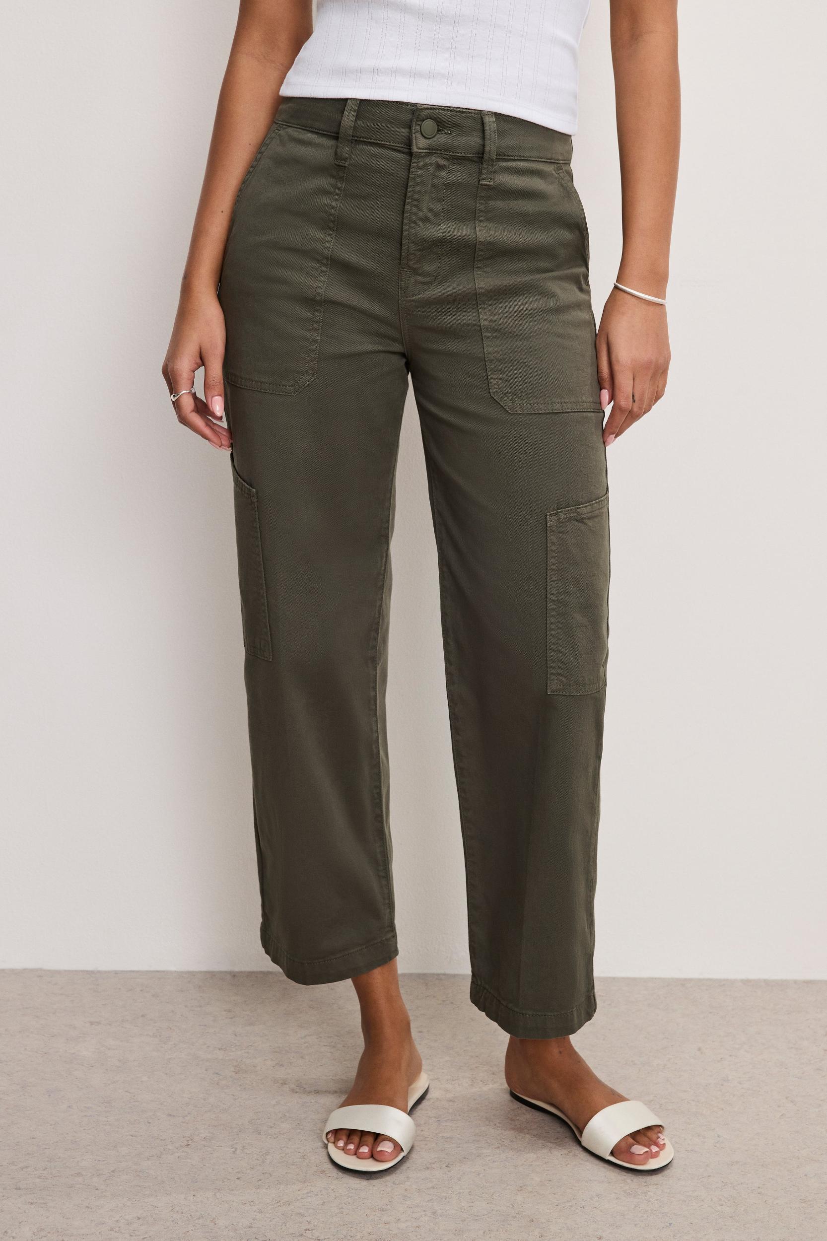 CARGO CROPPED TWILL PANTS | FATIGUE001 Product Image