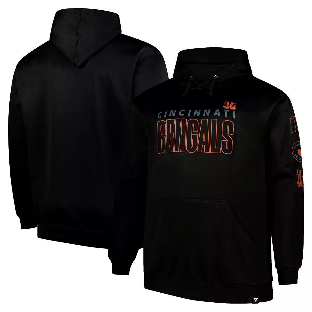 Men's Fanatics Black Cincinnati Bengals Big & Tall Fleece Pullover Hoodie,  Product Image