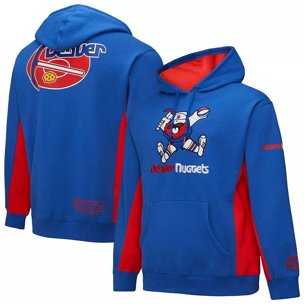 Men's Mitchell & Ness Royal Denver Nuggets Hardwood Classics Team Origins Fleece Pullover Hoodie,  Product Image