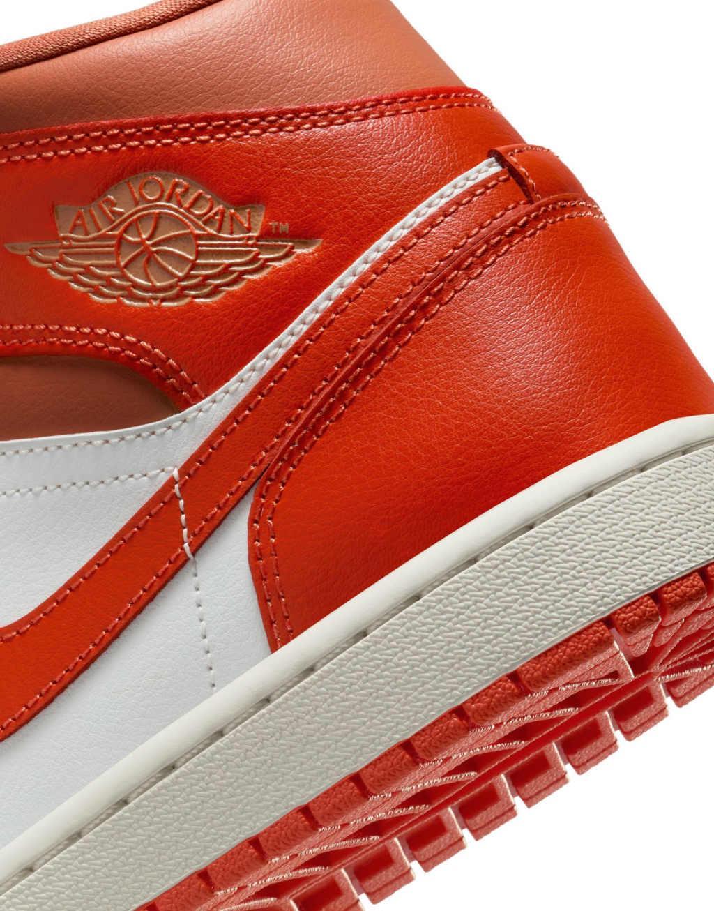 Nike Air Jordan 1 Mid sneakers in orange Product Image