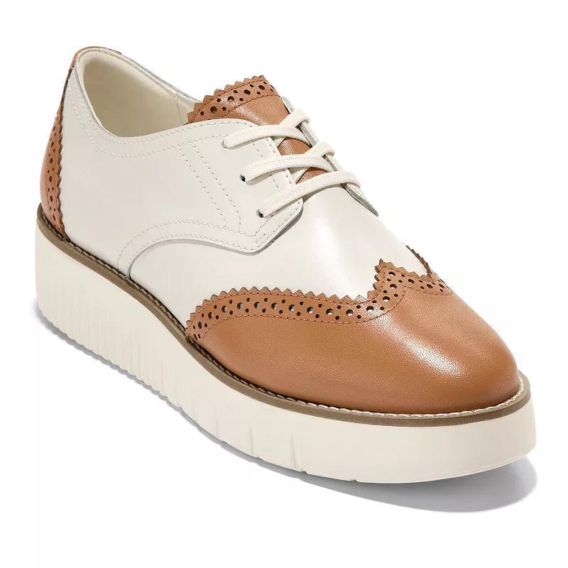 Cole Haan Womens Grand City Platform Oxford Shoes - Brown Size 8.5 Product Image