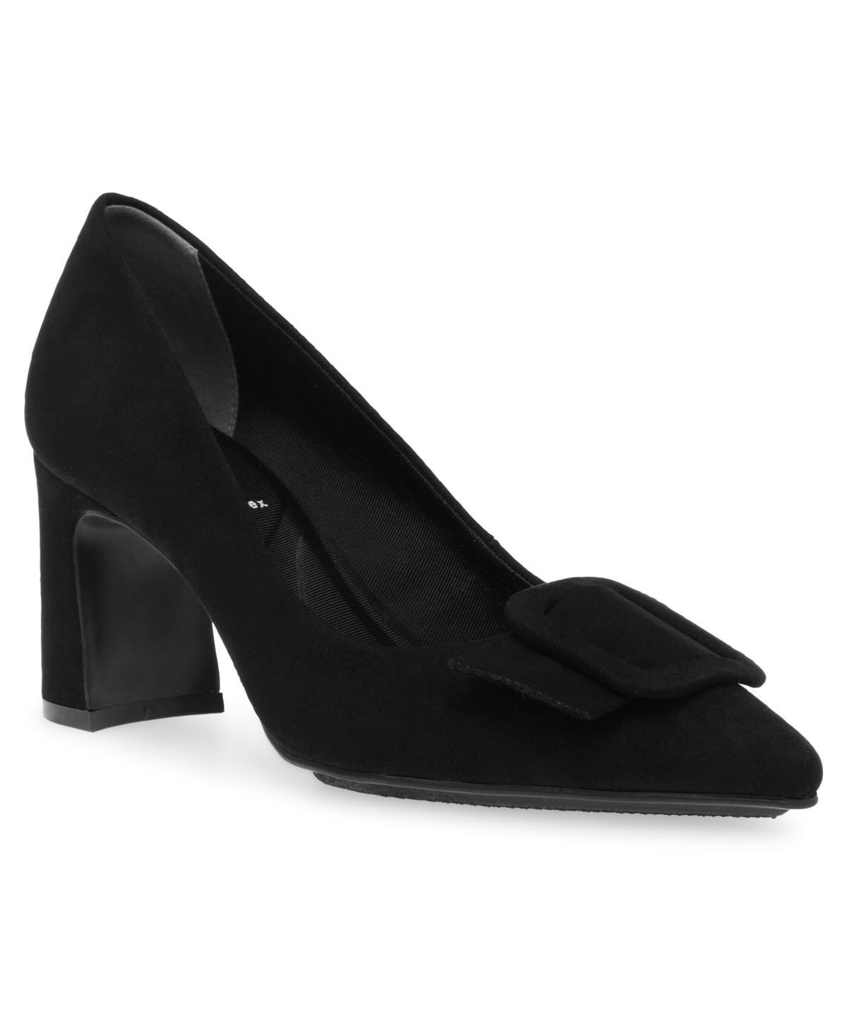 Anne Klein Womens Bentley Buckle Block Heel Pumps Product Image