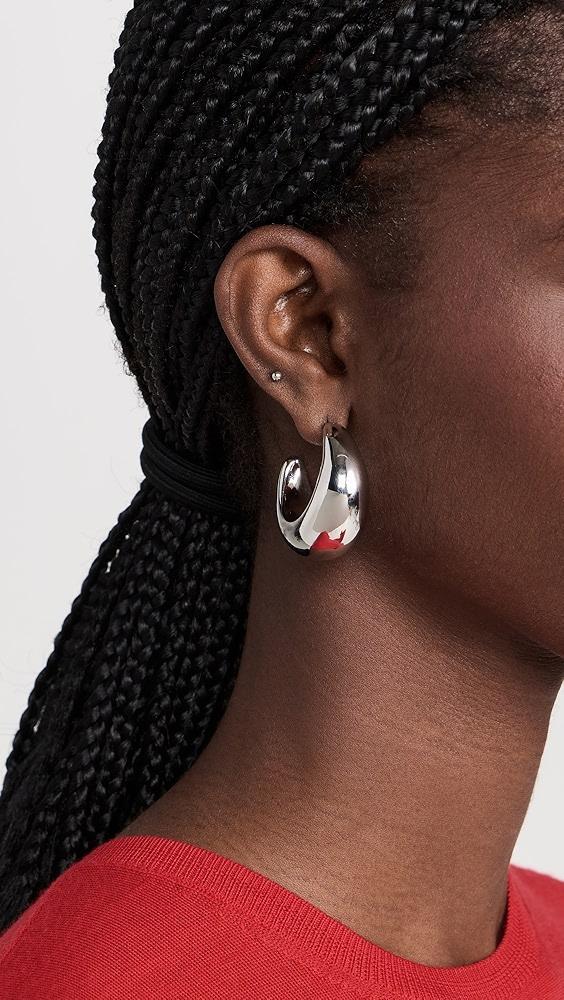 By Adina Eden Solid Graduated Dome Open Hoop Earrings | Shopbop Product Image