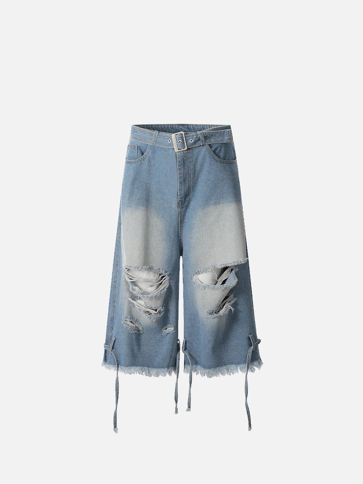 Aelfric Eden Ripped Distressed Washed Longline Jorts Product Image
