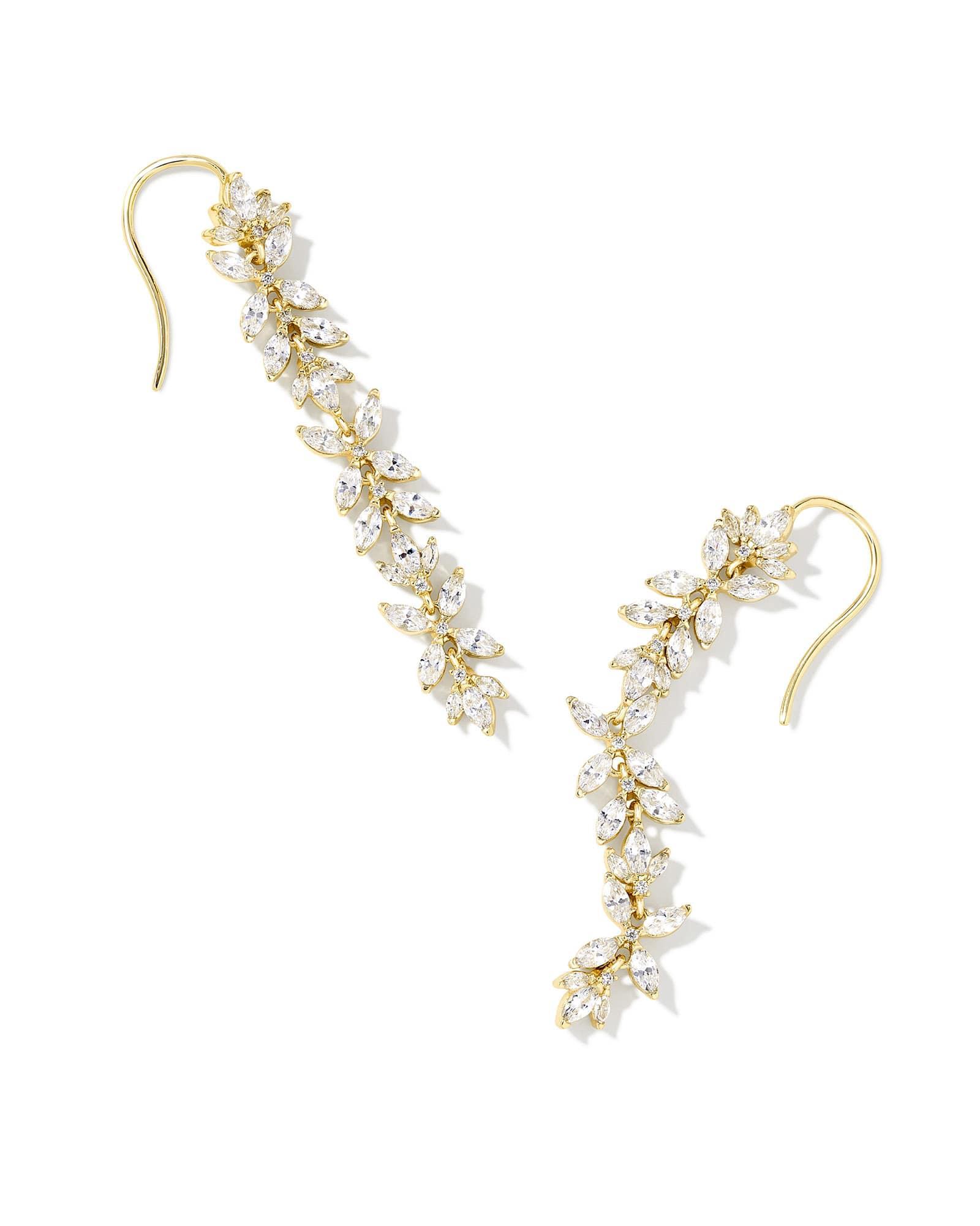 Rosalie Gold Tennis Bracelet in White Crystal Product Image