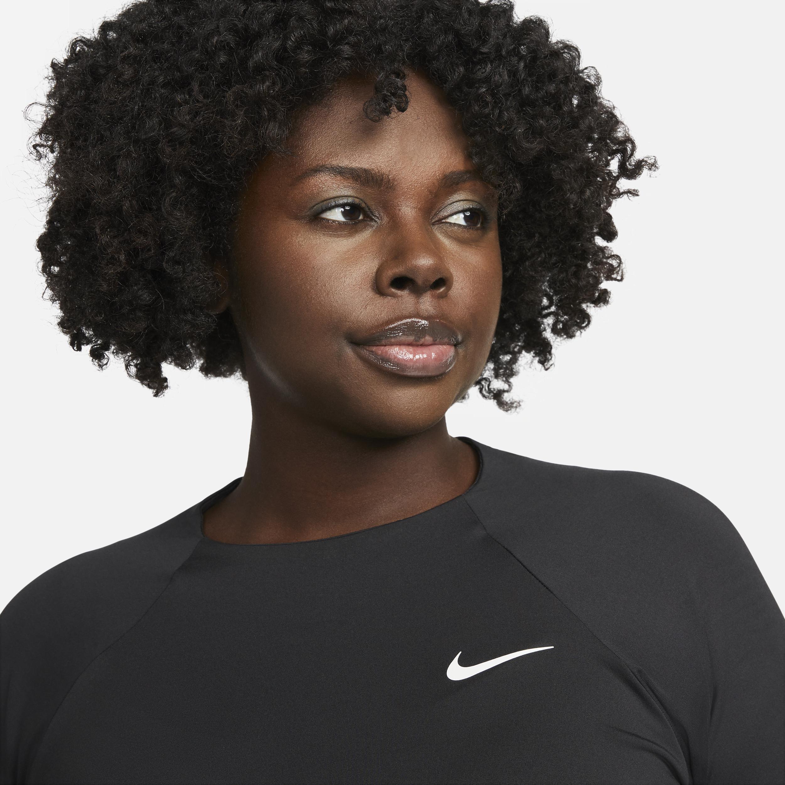 Nike Women's Essential Dri-FIT Long-Sleeve Hydroguard Swim Top (Plus Size) Product Image