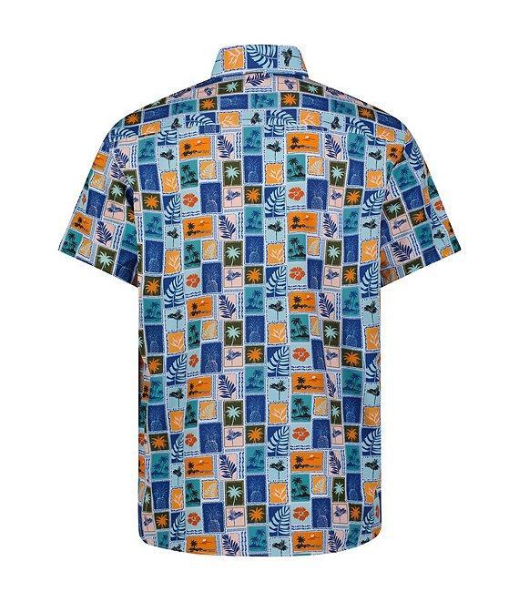 Visconti Big & Tall Multi-Color Print Stretch Short Sleeve Woven Shirt Product Image