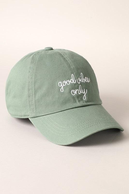 Good Vibes Only Baseball Cap Product Image
