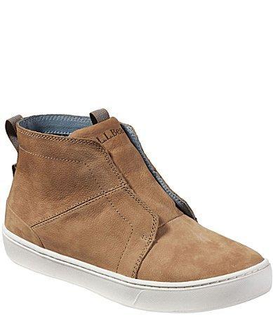 L.L.Bean Womens Eco Bay Leather Sneaker Booties Product Image