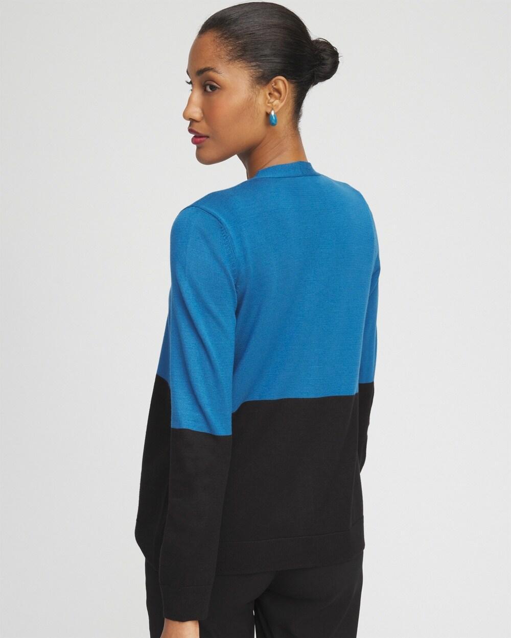 Colorblock Long Sleeve Cardigan Product Image