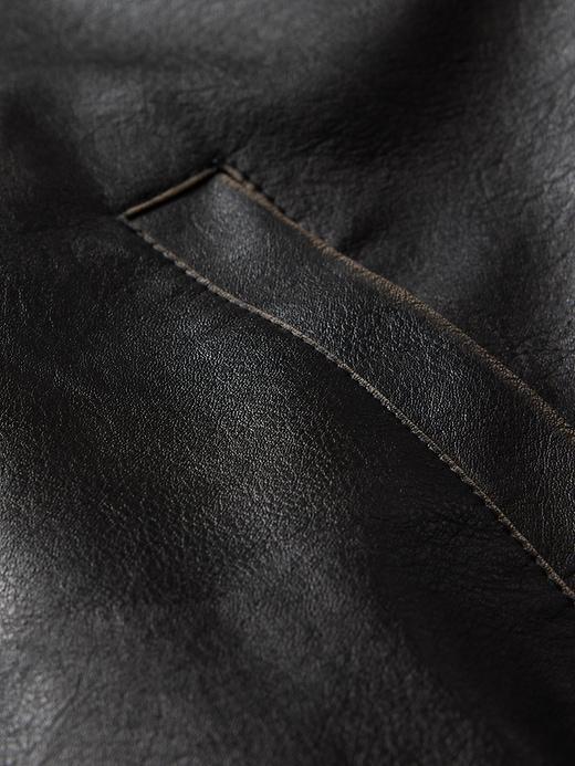 Vegan Leather Bomber Jacket Product Image