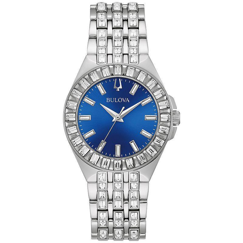 Bulova Womens Phantom Crystal Accent Stainless Steel Watch - 96L290 Silver Product Image