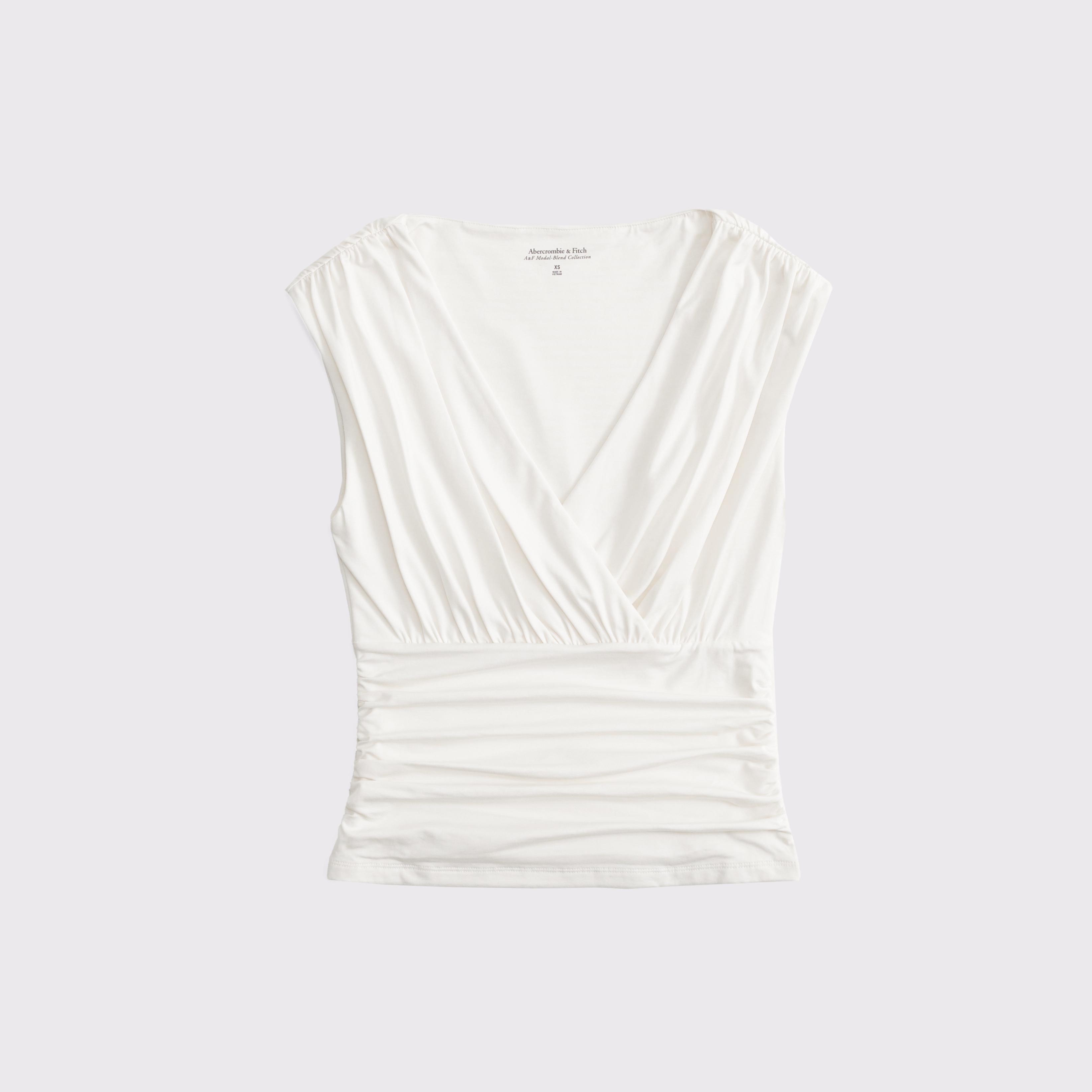 Ruched V-Neck Top Product Image