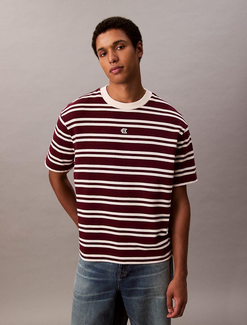 Cotton Stripe Relaxed T-Shirt  Product Image