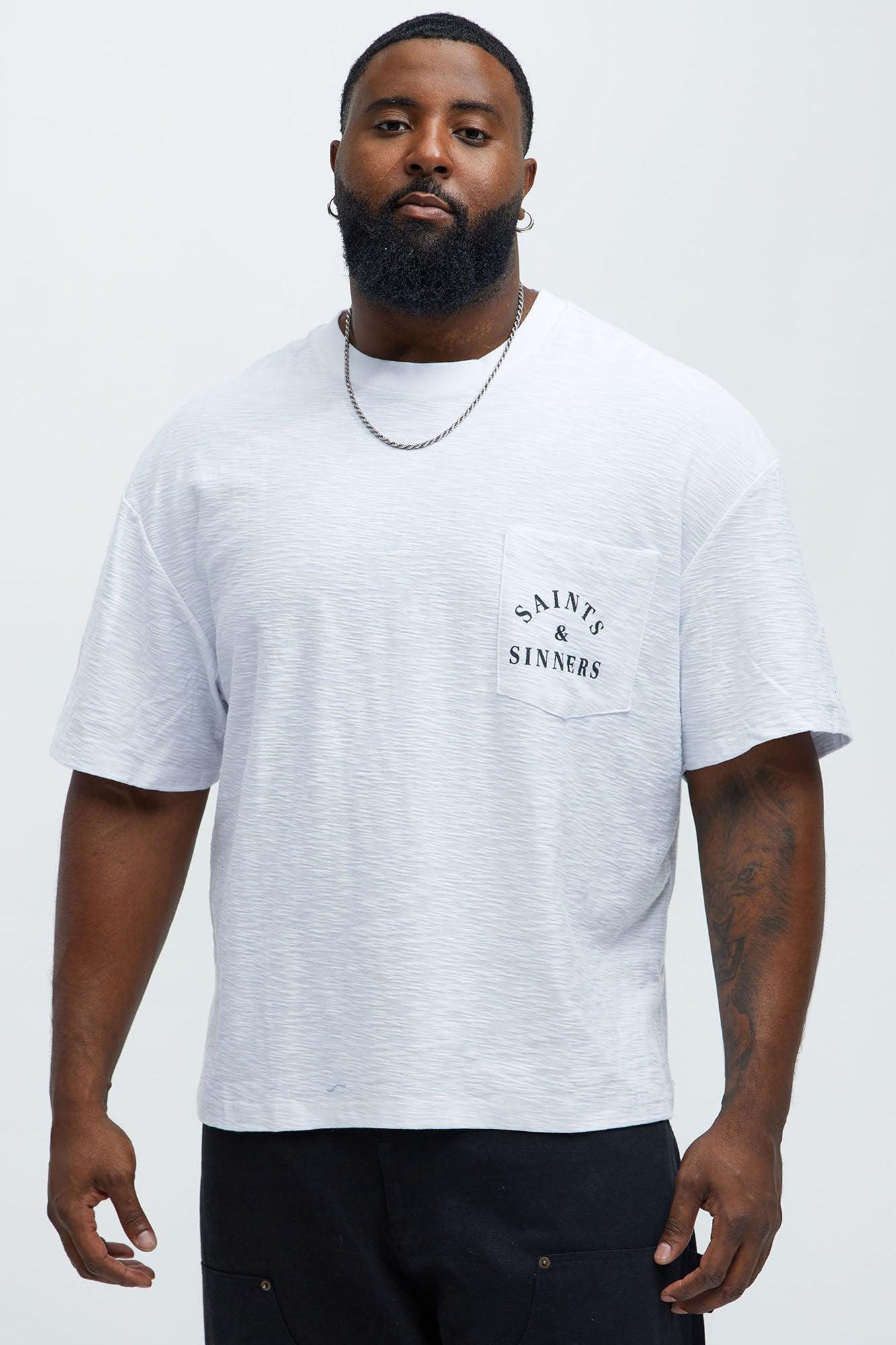 Saints And Sinners Textured Short Sleeve Tee - White Product Image
