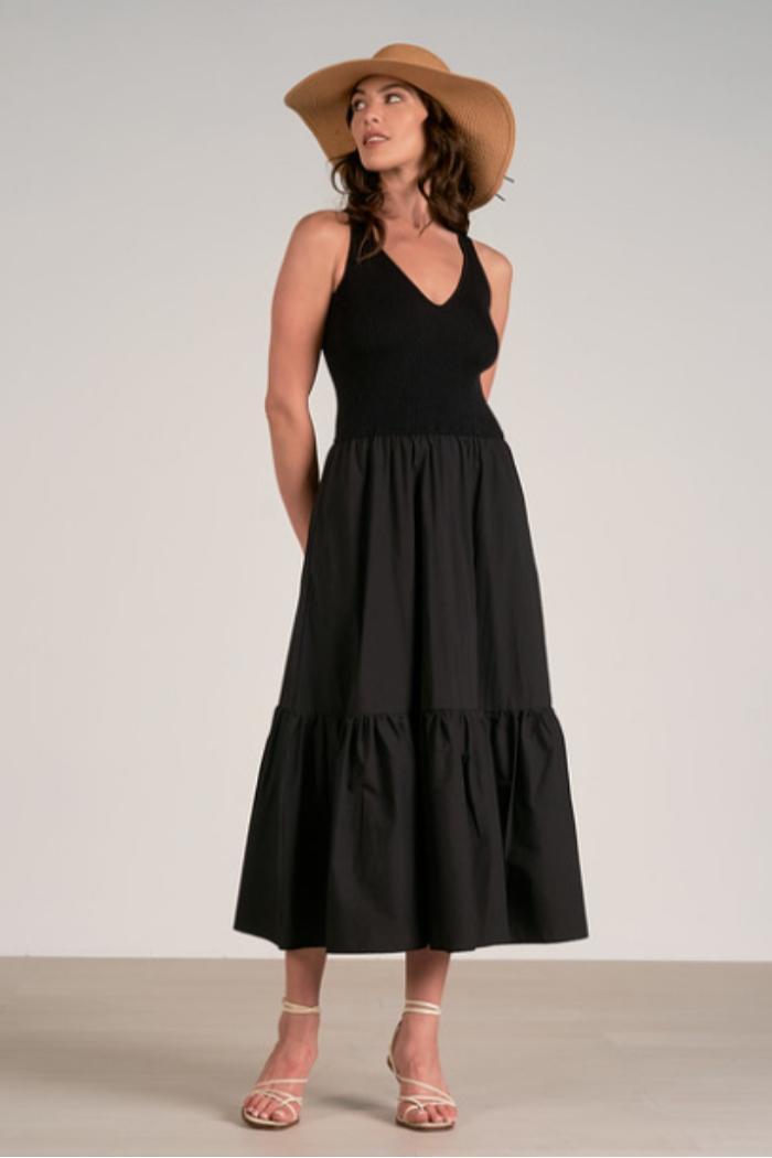 MIXED MEDIA MAXI DRESS Product Image