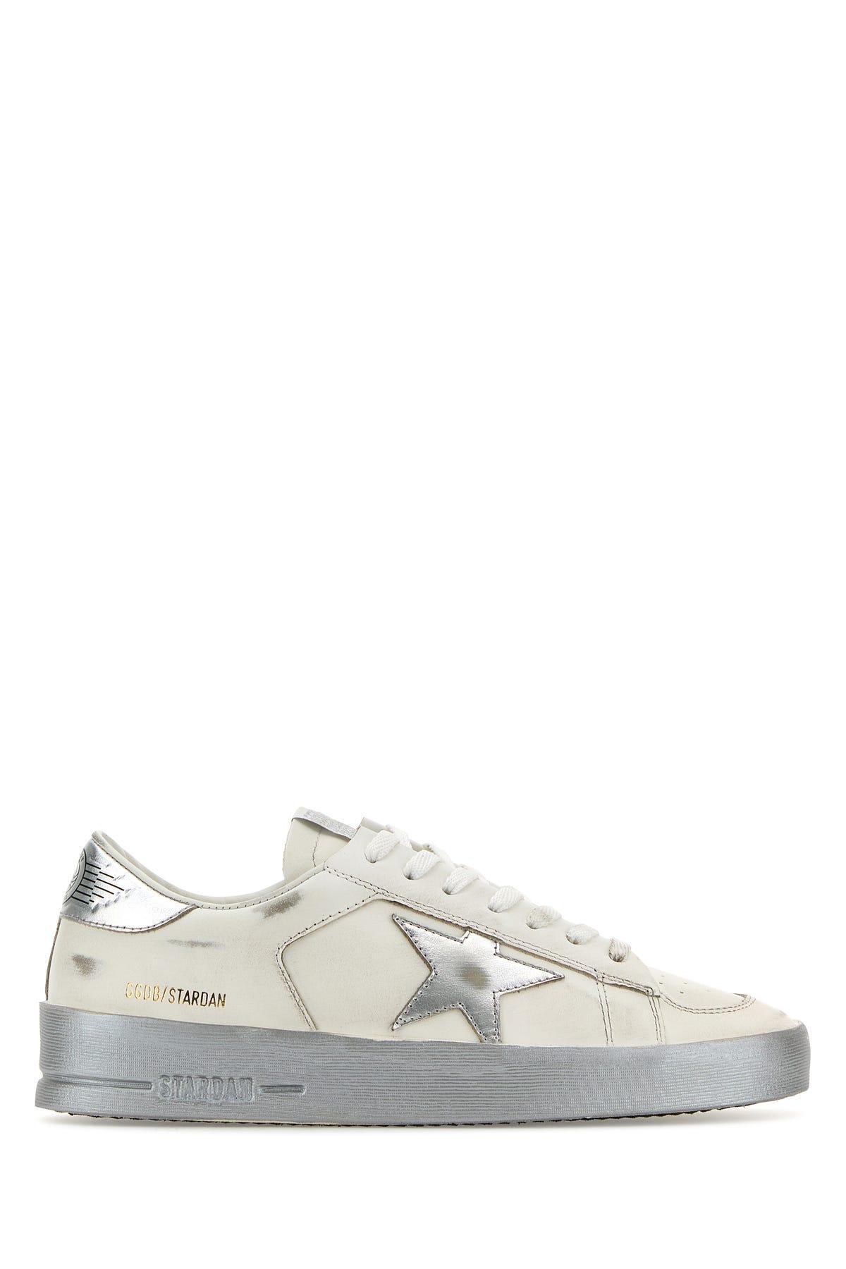 GOLDEN GOOSE White Leather Stardan Sneakers Product Image