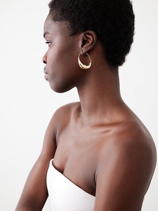 Hammered Flute Earrings Product Image