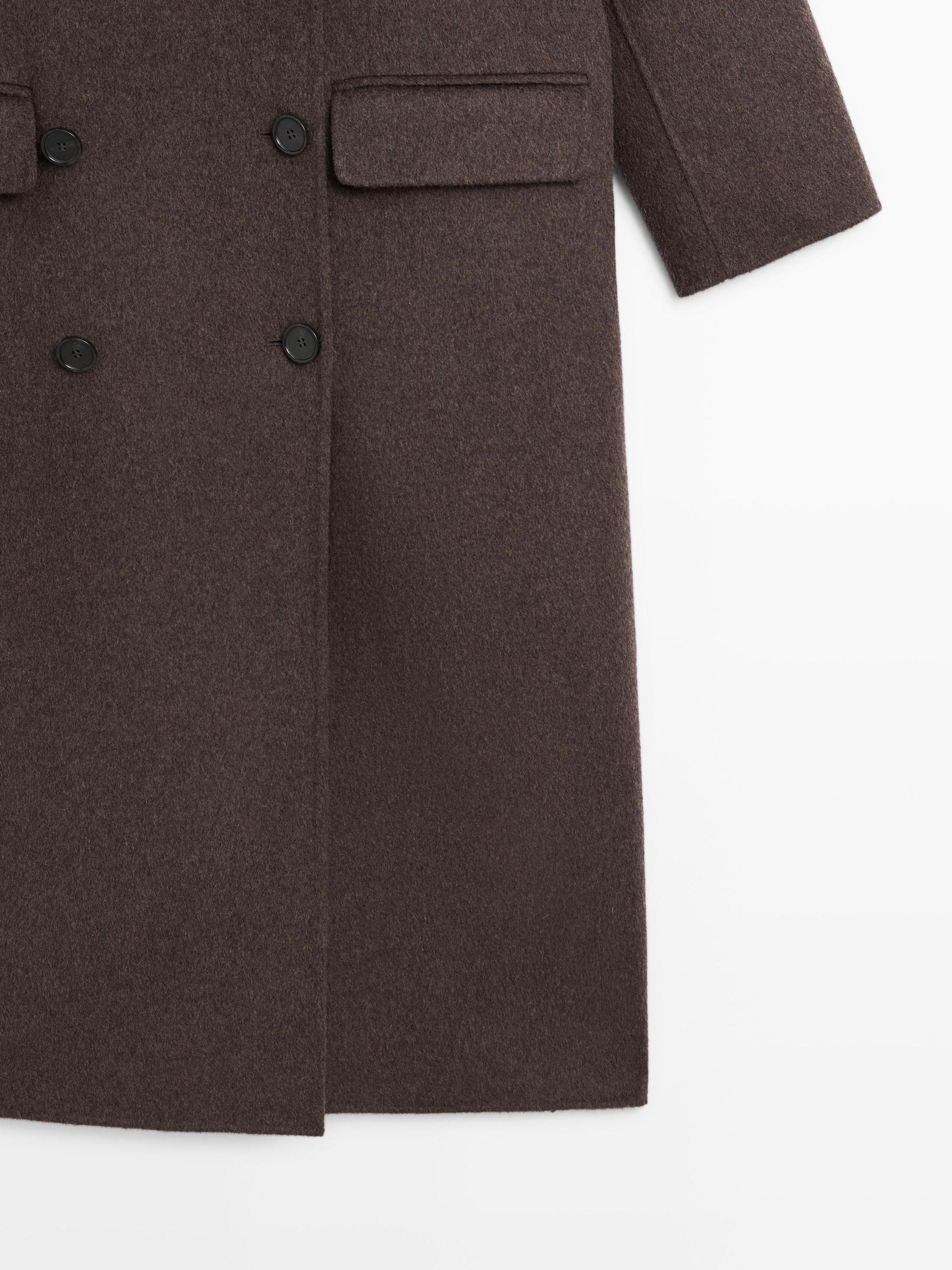 Long wool blend surplice coat Product Image