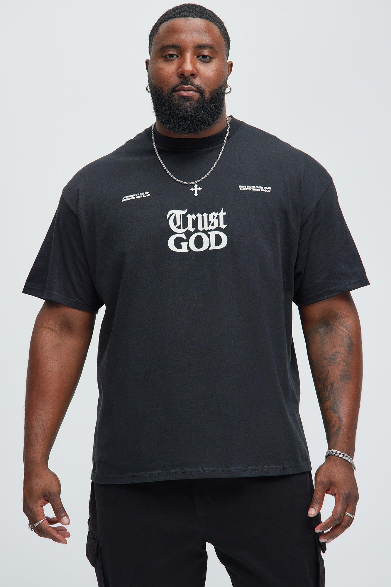 Trust God Short Sleeve Tee - Black Product Image