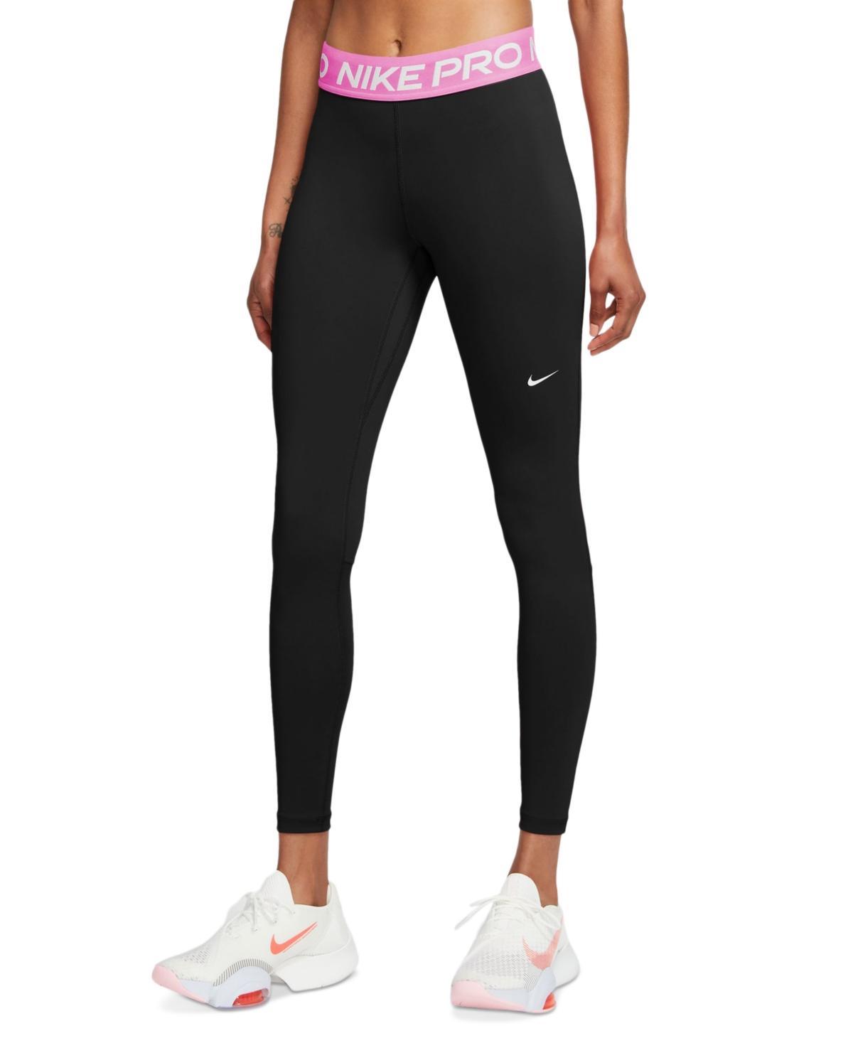 Women's Nike Pro Mid-Rise Mesh-Paneled Leggings Product Image