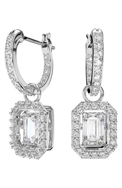 Swarovski Millenia Octagon Cut Crystal Hoop Drop Earrings Product Image