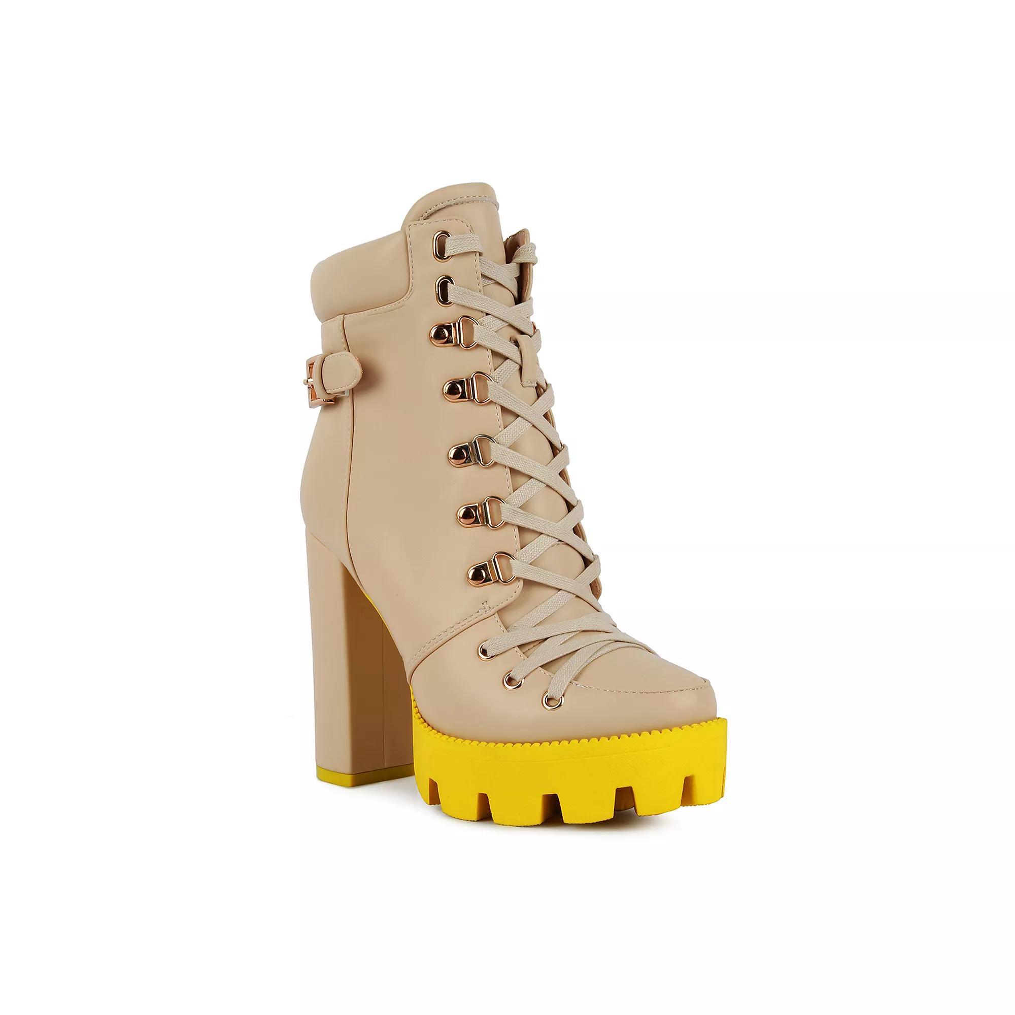 London Rag Willow Women's Platform Ankle Boots,  Product Image