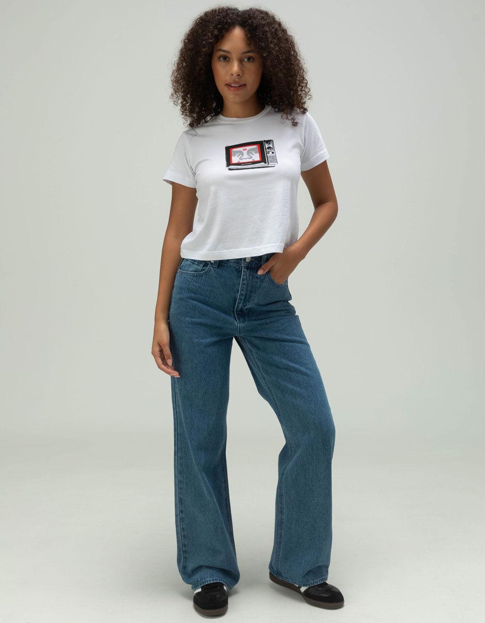 OBEY T.V. Relaxed Womens Tee - WHITE Product Image