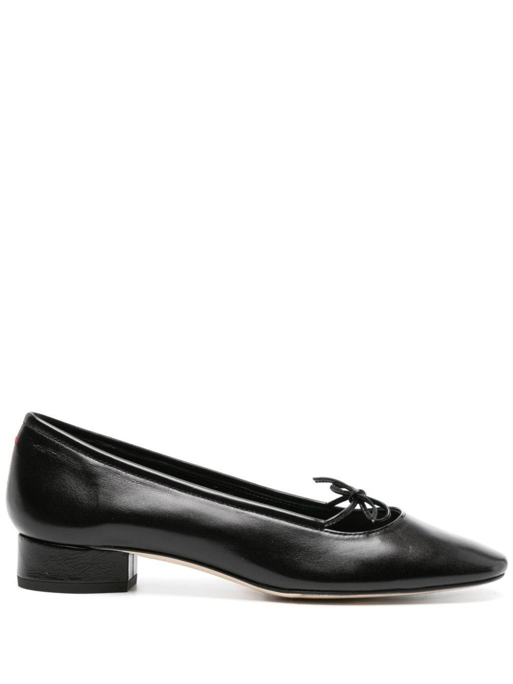 AEYDE 25mm Darya Patent Leather Ballerinas In Black Product Image