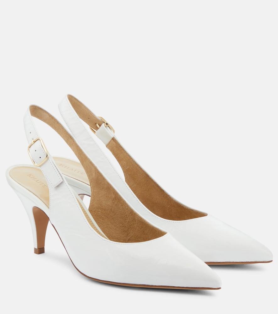 KHAITE River Leather Pumps In White Product Image