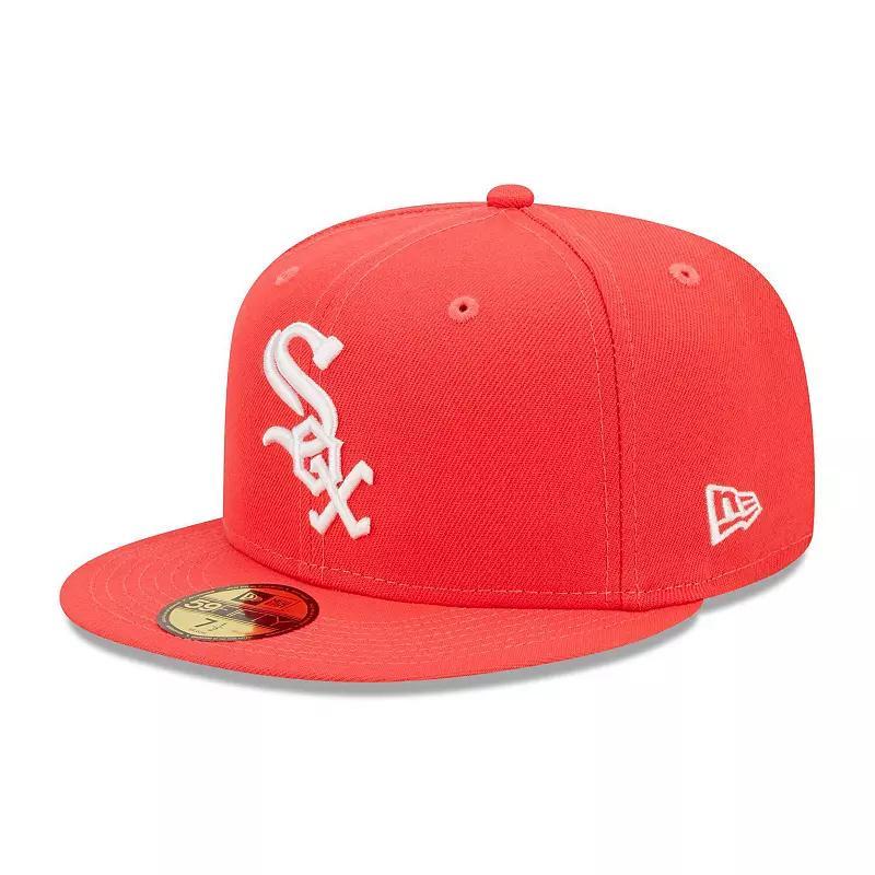 Men's New Era Red Chicago White Sox Lava Highlighter Logo 59FIFTY Fitted Hat, Size: 7 1/8 Product Image