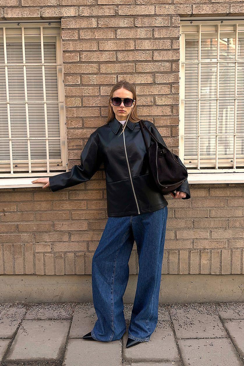 Loose Low Waist Long Jeans Product Image