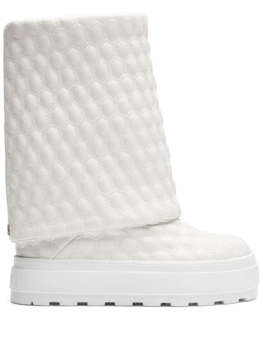 CASADEI 80mm Maison Lab Double Face Boots In White Product Image