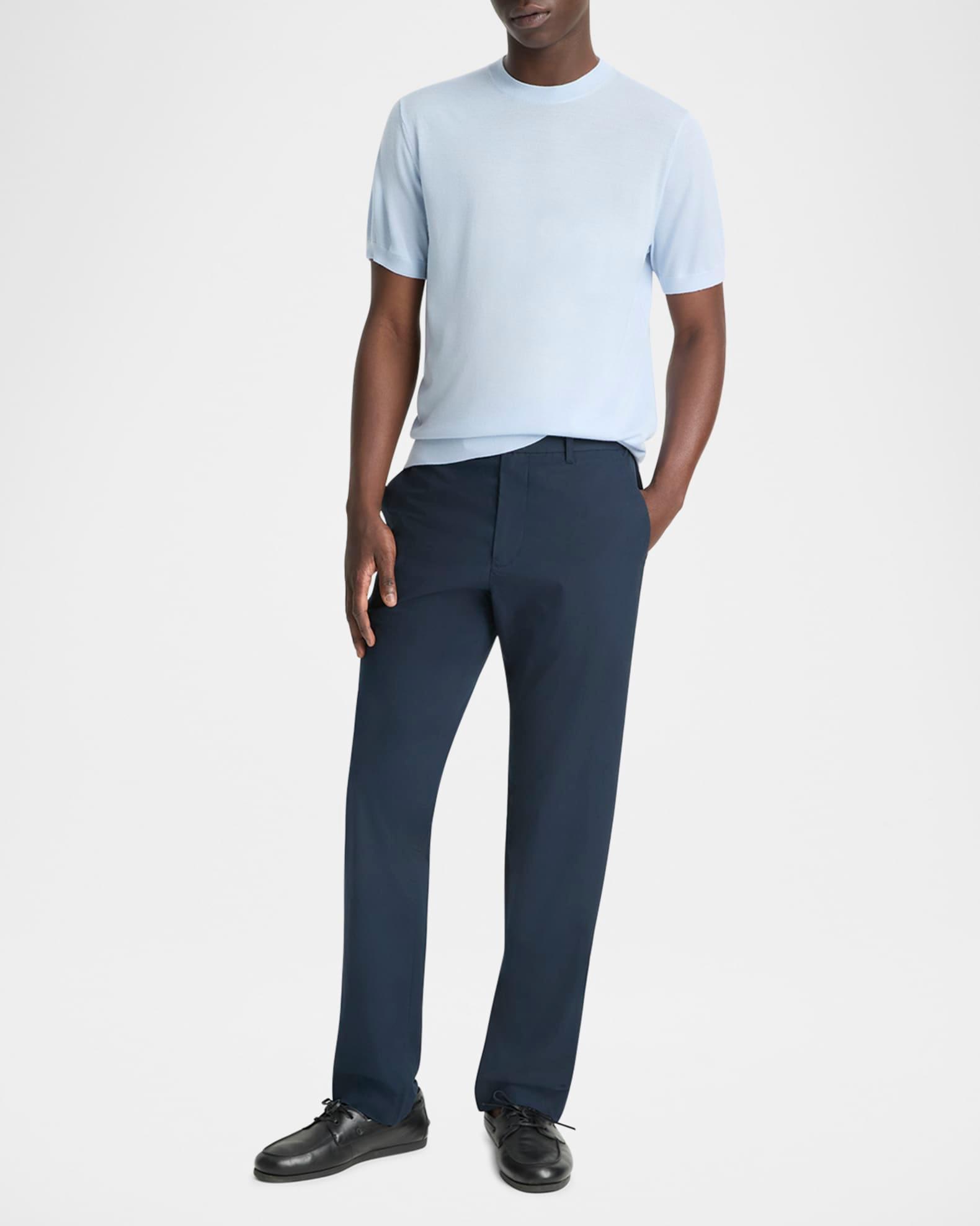 Men's Featherweight Wool-Cashmere Short-Sleeve Crewneck Sweater Product Image