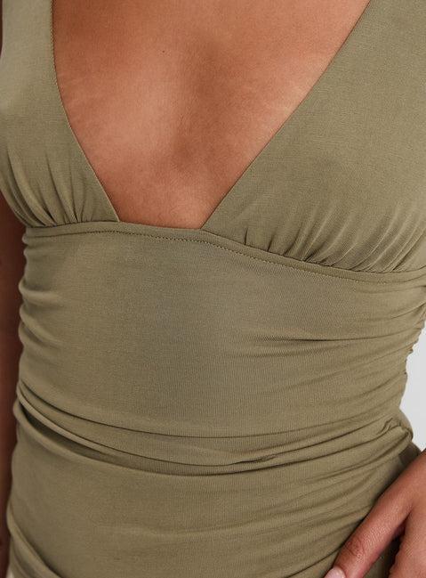 Sublime Ruched Top Green Product Image