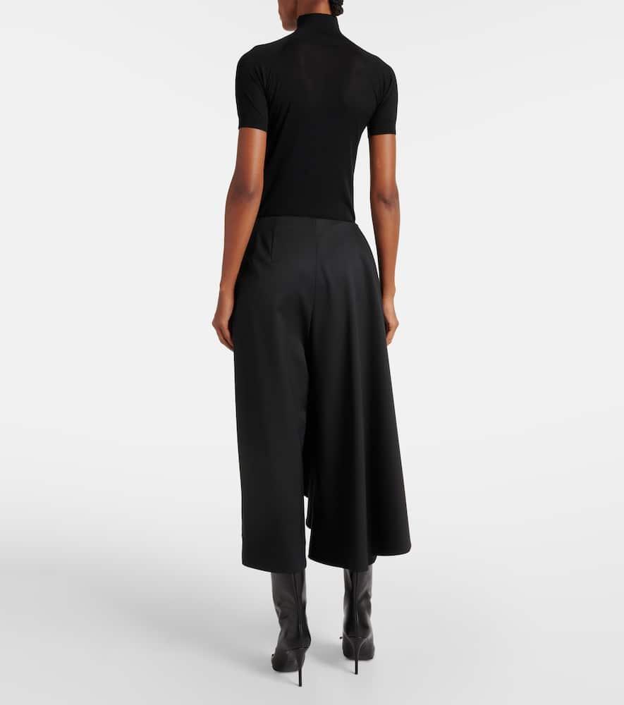 ALAÏA Wool Skirt Pants In Black Product Image