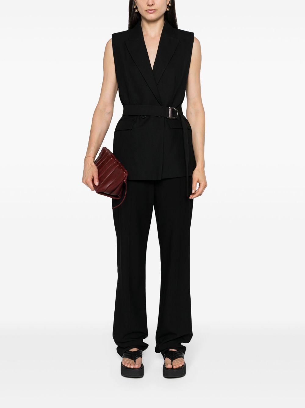 sleeveless double-breasted blazer Product Image