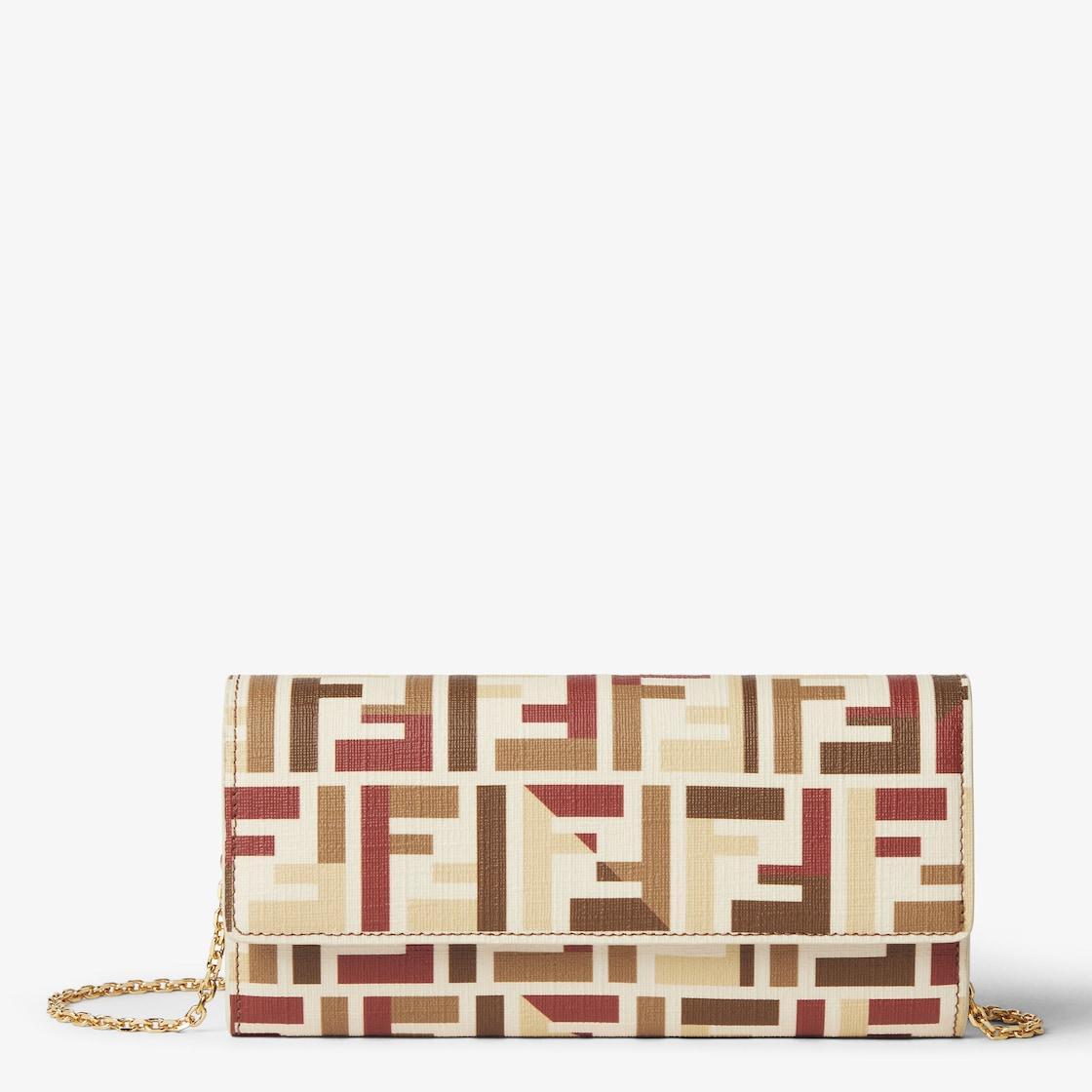 Fendi Roma Continental With ChainMulticolor FF fabric wallet Product Image