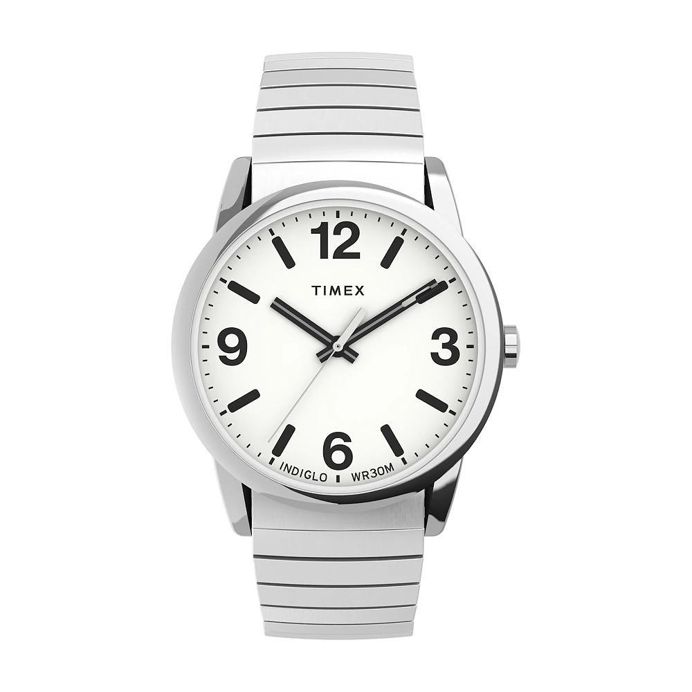 Timex® Easy Reader® Men's Bold Perfect Fit Expansion Band Watch - TW2U98800JT, Size: Medium, Silver Product Image