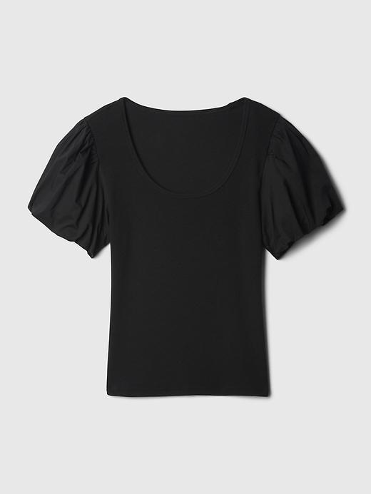 Modern Rib Puff-Sleeve Shirt Product Image