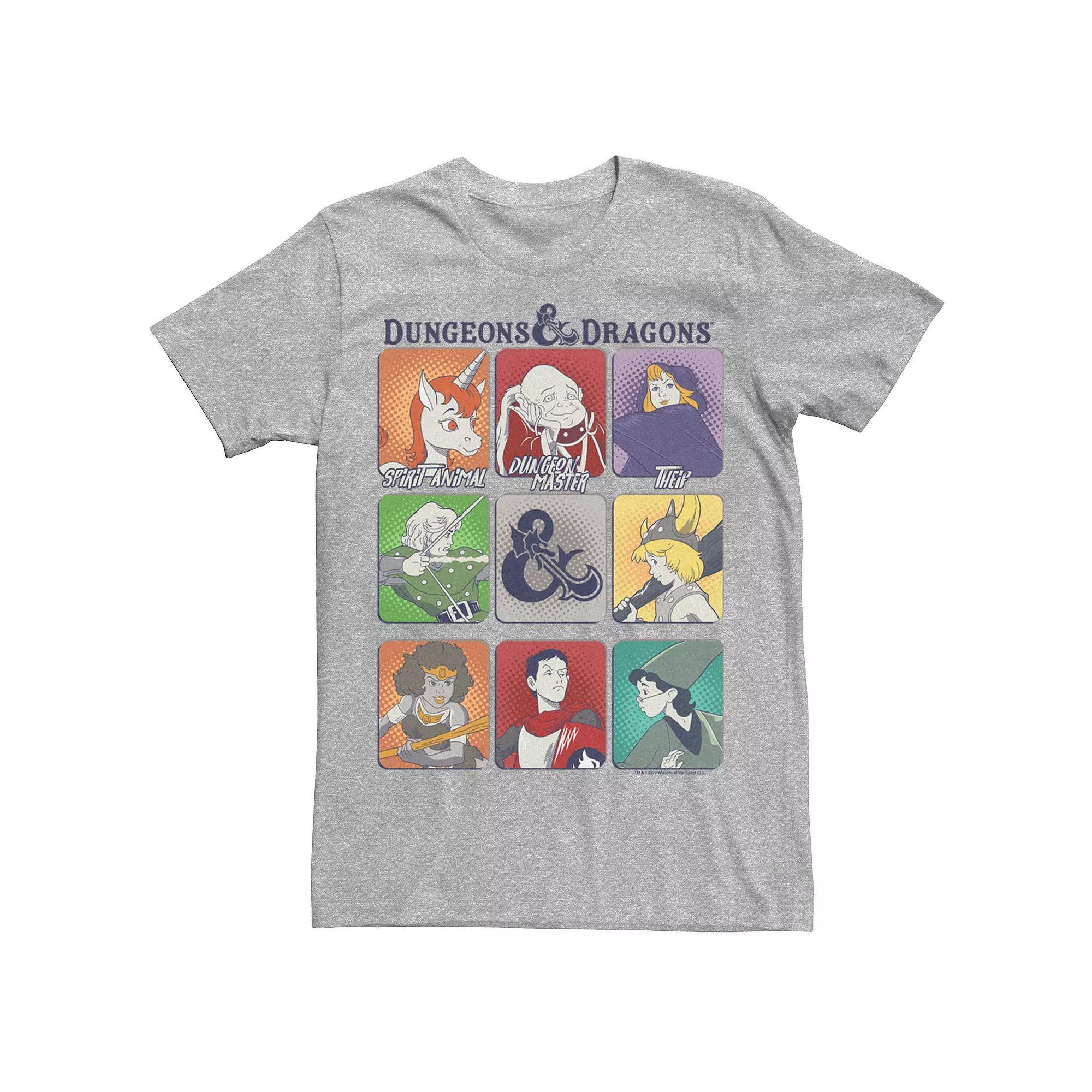Men's Dungeons And Dragons Character Box Up Tee, Size: Small, Athletic Grey Product Image